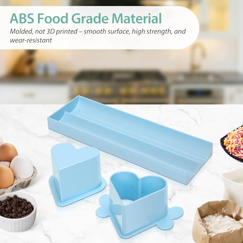 Heart Cake Pop Mold Set with 9in Tray and Sticks- Blue - color: Light blue（Heart）