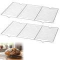 Lounsweer 2 Pack Cooling Racks, 10L x 18W x 1H Stainless Steel Wire Rack for Baking Sheet, Large Cookie Cooling Rack, Oven Safe Cooking Racks for Sheet Pan, Dishwasher Safe, Full Size - size: 10L X 18W X 1H