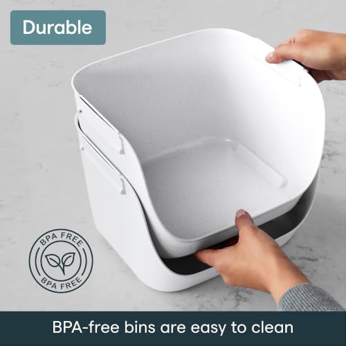 YouCopia ShelfBin Stacking Pantry Bins, 2-Pack, Stackable Storage Basket Organizers for Kitchen and Cabinet Organization - size: Stacking Bins