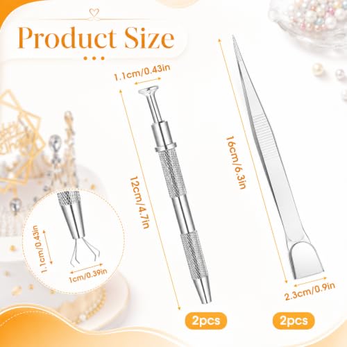 Baking Tweezers, Cake Decorating Tools Pearl Sprinkles, 4Pcs