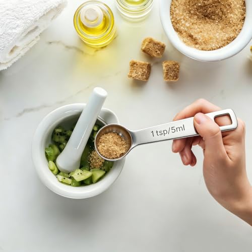 5PCS 1tsp(1/3tbsp, 5 ml) Measuring Spoon Teaspoons Stainless Steel Measure Spoons for Precise Cooking, Baking and Spices Measurement - size: 1tsp(1/3tbsp, 5 ml)