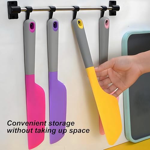 13 in Large Silicone Spatula, Dough Scraper(Rose Red, Wide) - color: Rose Red, size: Wide