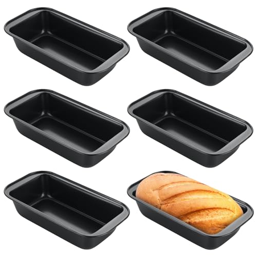 QTLCOHD 6 Pack 8" x 4" Loaf Pan for Baking Homemade Bread