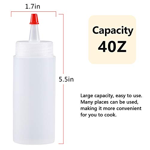 Squeeze Bottle, Shekure 30Pcs 4 Oz Premium Food Grade Plastic Bottles with Squeeze Top Caps Include 2 Labels and 1 Pen for Icing Cookie Decorating Sauces Condiments Arts Crafts BPA Free