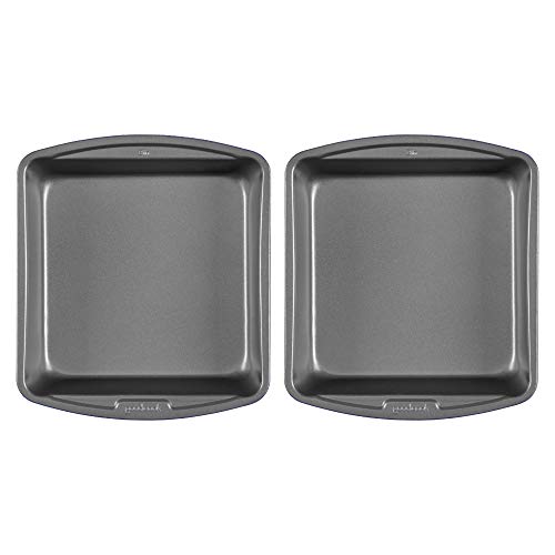GoodCook 8x8-Inch Baking Pan Set, 2-Pack, Gray