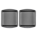 GoodCook 8x8-Inch Baking Pan Set, 2-Pack, Gray