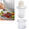 Silicone Oil Bottle Brush with Cover, Oil Dispenser with Brush Oil Spreader Basting Brush for Cooking BBQ Meat Honey Pastries Heat Resistant Silicone Kitchen Brush for Even Oil Application