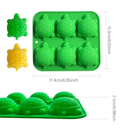 Silicone Turtle Molds for Candy Making, Chocolate Sheet Ice Cube Tray