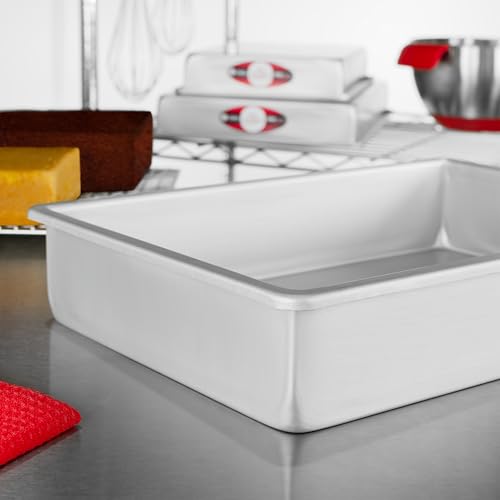 Fat Daddio's POB-10153 Anodized Aluminum Sheet Cake Pan, 10 x 15 x 3 Inch Silver - size: 10 x 15 x 3 Inch, style: 3" Deep