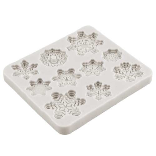 Christmas Snowflake Silicone Molds Christmas Snow Fondant Mold - color: Style E
