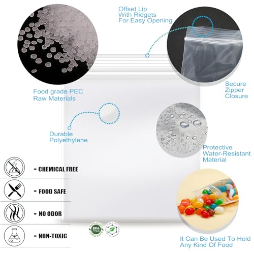 3''x 3'', (Pack of 100) 2 mil Thick Clear Plastic Reclosable Zip Poly with Resealable Lock Seal Zipper, Clear Small Zip, Jewelry, Candy, Storage, Packaging & Shipping… - size: 3" x 3"