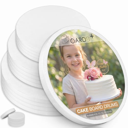 0.5" Cake Drums 8, 10 & 12 Inch (3 Sizes, 12 Pack Total) Value Bundle - size: 8"+10"+12"