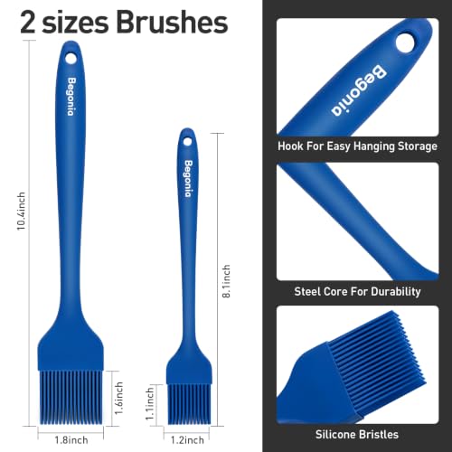 Begonia Silicone Pastry Brush (Blue) - color: Prussian Blue