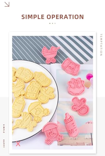 Cute Baby Shower Cookie Cutters,Newborn party Cookie Stamps (Baby Shower) - color: Baby Shower