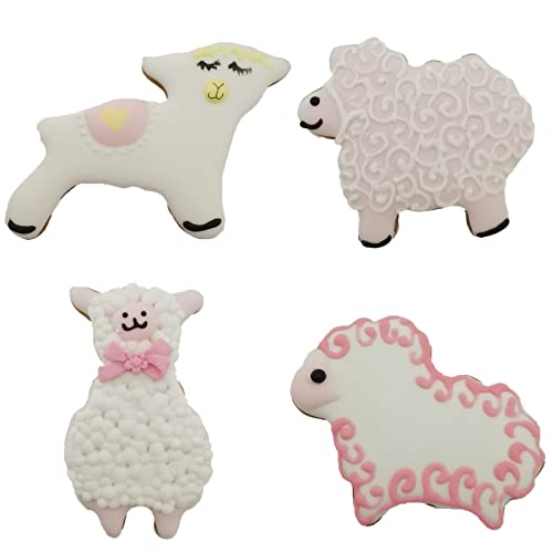 Sheep Shaped Cookie Cutters Set Stainless Steel 4Pcs