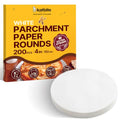 Katbite Parchment Paper Rounds, Non-Stick Heavy Duty, White, 4 Inch 200Pcs - color: White, size: 4inch