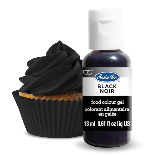 Satin Ice Food Color Liquid Gel, 0.61 fl oz Bottle, Black - color: Black