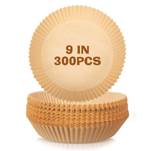 300 Pcs Air Fryer Liners Disposable, Round Parchment Paper Liners, 9 Inch - size: 9 Inch