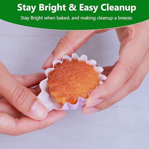 Caperci Heavy Duty Purple Mini Cupcake Liners Small Muffin Cups for Baking - color: Orchid Bloom