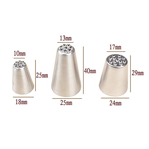 Symphony Wire Tips, Stainless Steel Icing Piping Nozzles For Pastry Fondant Tools (grass & flower) - color: Grass & Flower