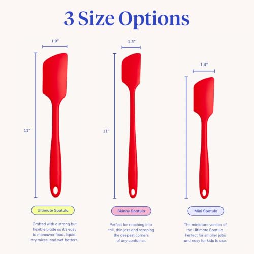 GIR Premium Silicone Seamless Spoonula – Ultimate, Red - color: Red, size: Ultimate - 11 IN