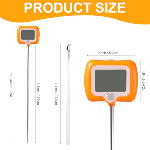 2 Pcs Digital Candy Thermometer with Pot Clip, Instant Read Thermometer
