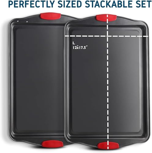 Eatex Baking Sheet Set, 2 Piece Baking Pans Set, Cookie Sheets for Baking - size: 2 Piece Large