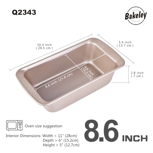 8x4 Inch Loaf Pan 2 Pack Nonstick Carbon Steel Pans for Banana Bread Baking - size: 9" 1.4Lb 2Pcs