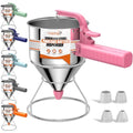 40oz Pancake Batter Dispenser, Stainless Steel Cake Dispenser with Stand, Great for Pancakes, Cupcake, Waffle or Any Baked Goods, Durable, Leak-Free, Paradise Pink - color: Paradise Pink