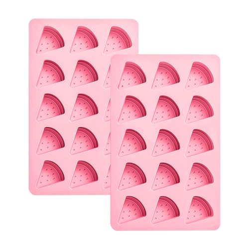 2-Pack Watermelon Shape Candy & Chocolate Silicone Molds, Non-stick, Pink - size: Watermelon