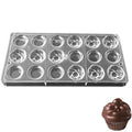 Polycarbonate Chocolate Mold DIY Candy Mould Clear Hard Plastic Bakeware Pastry Tools (19390) - color: 19390