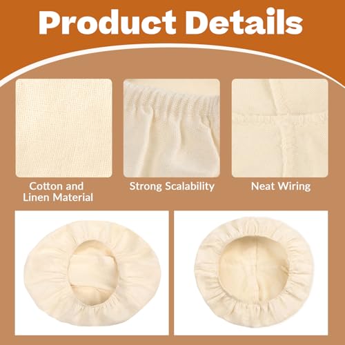 6 Pcs Bread Proofing Basket Cloth Liner, Sourdough Proofing Banneton Cloth