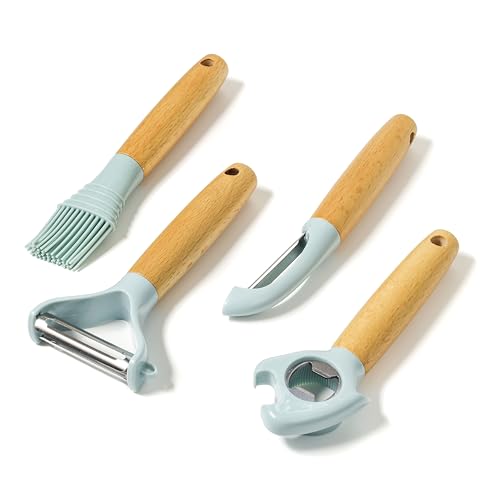Beille Kitchen Cooking Utensils Baking Supplies Meal Prep Gadgets Tool Set Pastel 4pc - style: 4 Piece Set