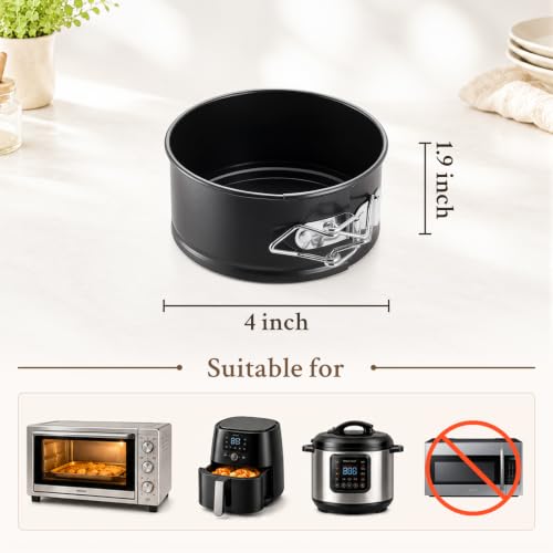 4 Inch Mini Springform Pan, Nonstick Small Cheesecake Pan - size: 4 Inch