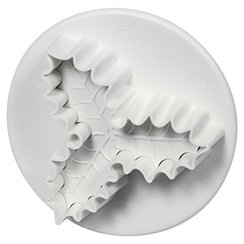 PME Veined Three Leaf Holly Plunger Cutters, Small and Large Sizes, Set of 3 - size: Small and Large Sizes