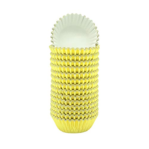 Mini Gold Foil Cupcake Liners Muffin Baking Cups for Party and More, 300-Count - color: Gold