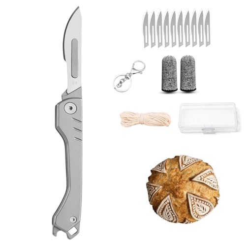 Bread Lame Knives, Bread Scoring Tool for Sourdough, w/ 10 Carbon Steel Blades