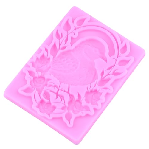 Bird Silicone Mold Bird Flower Frame Fondant Molds Set Of 4 - color: Style I