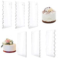 6 Pcs Acrylic Cake Scraper, 9.4 In Clear Cake Smoother Professional A Set DIY Cake Icing Frosting Buttercream Cream Decorating Comb for Pastry Cutter, Easy Cake Decor