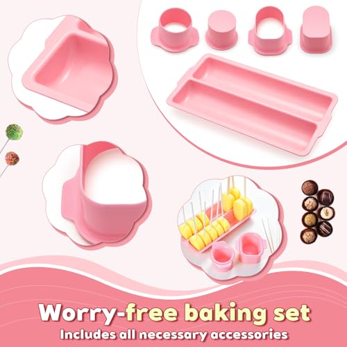 Cakesicle Cutter, Cakesicle Mold Set with 9in Tray, Cake Pop Mold with Acrylic Stand, 150 Sticks, 100 Bags and 100 Twist Ties, Baking Tools for Easter Home Birthday Parties Wedding Desserts