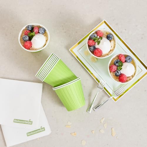 Restaurantware 4 oz Round Green Paper Eco Tall Baking Cup, 200 Pack - color: Eco Green, size: Tall