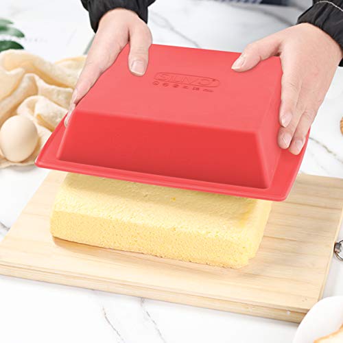 SILIVO 2 Pack 8 inch Cake Pans, 8x8 Nonstick Baking Pan