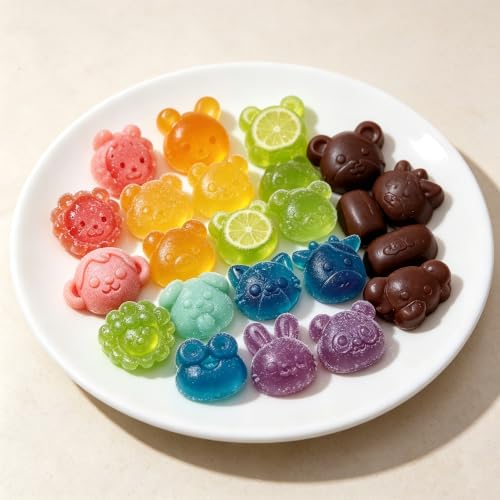 3Pcs Mini Animal Silicone Molds, Animal Silicone Candy Molds - color: Green (Animal)