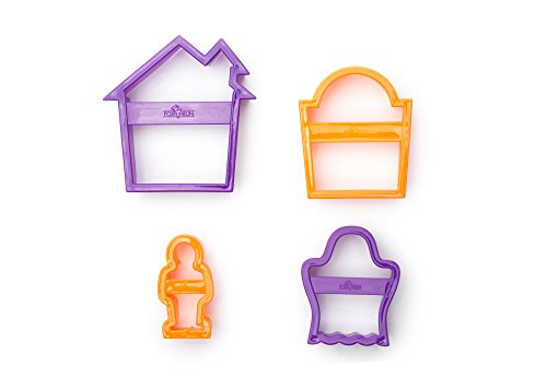 Fox Run 3668 Nesting Halloween Cookie Cutters, 1.5 x 4.5 x 7.5 inches, Multicolored - style: Haunted House Set