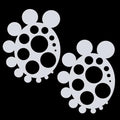 Maitys 2 Pcs Airbrush Circle Stencils, White Art Painting Templates - style: Circle