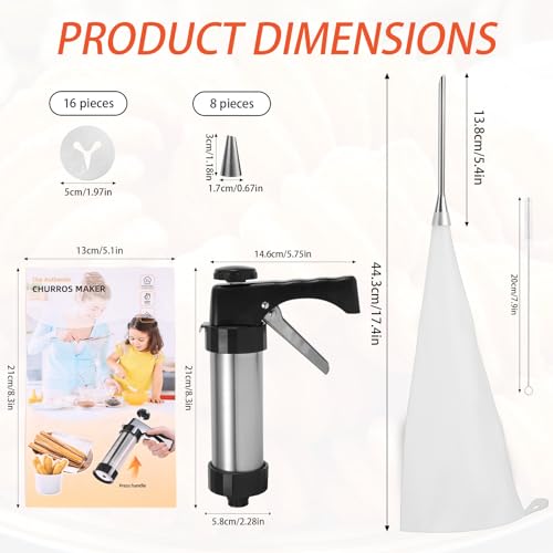29pcs Stainless Steel Cookie Press Gun Kit, Include Spritzer Cookie Press Gun Mold Machine Discs Piping Set Cleaning Brush Manual Instruction for Baking DIY Biscuit Maker Cakes Desserts