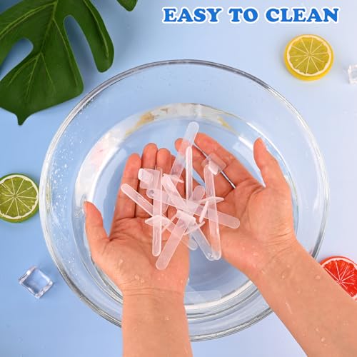 WMKGG 16 PCS Popsicle Plastic Sticks Reusable,Ice Pop Sticks - color: Popsicle Plastic Sticks