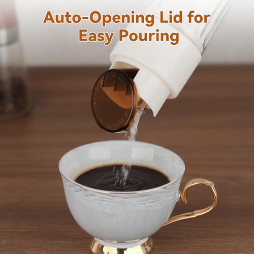 NiHome 16.9oz Sugar Dispenser,Ribbed Glass Jar,Auto Pour for Coffee Bar,2PC - size: 16.9 OZ (2PCS)
