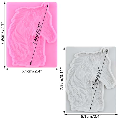 Horse Head Fondant Molds Cowboy Boot Silicone Mold Set Of 2 - color: Style S