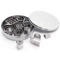 24 Pcs Geometric Shapes Cutters Set, DIY Stainless Steel Metal Cookie Cutters, Star Flower Hexagon Round Heart Square Triangle Oval Stainless Steel Cutter for Baking Small Cookie Cutters